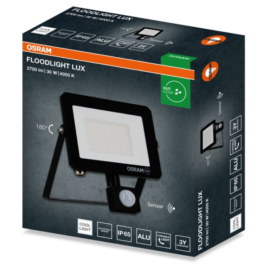 Osram - LED-Strahler mit Sensor FLOODLIGHT LED/30W/230V 4000K IP65