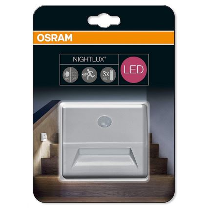 Osram - LED-Treppenlicht mit Sensor NIGHTLUX LED/0,25W/3xAAA IP54