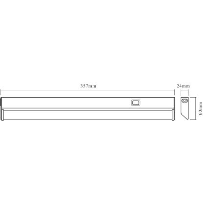 Osram - LED-Unterbauleuchte LINEAR LED/6W/230V 3000K 35,7 cm silber