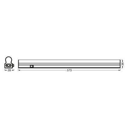 Osram - LED-Unterbauleuchte mit Bewegungsmelder BATTEN LED/4W/230V 3000K 60 cm weiß