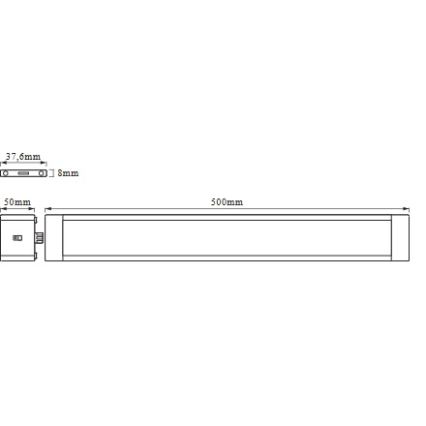 Osram - LED-dimmbare Unterbauleuchte mit Bewegungsmelder CABINET LED/18W/230V 3000K 50 cm weiß