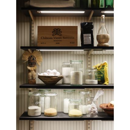 Osram - LINEAR LED-Unterbauleuchte mit Bewegungs- und Dämmerungssensor, 4 W, 3,7 V, 1500 mAh, 3000/4000/6500 K, 60 cm, grau