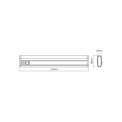 Osram - LINEARLED LED-Unterbauleuchte mit Bewegungs- und Dämmerungssensor, 1,9 W, 6 V, 4×AA, 4000 K, 21,4 cm, weiß