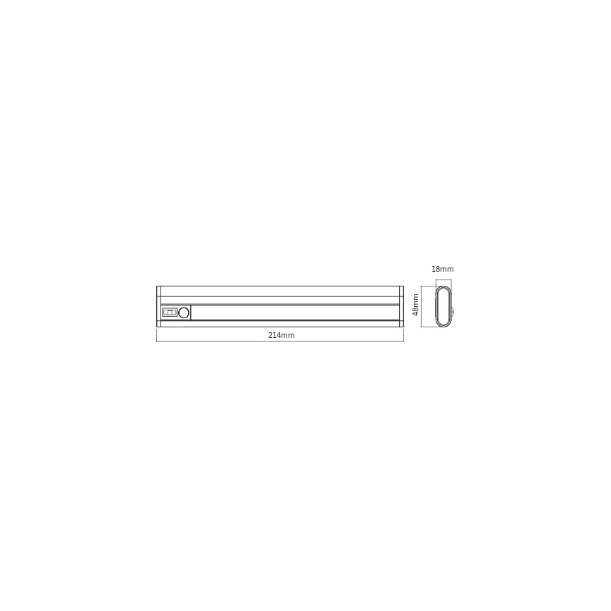Osram - LINEARLED LED-Unterbauleuchte mit Bewegungs- und Dämmerungssensor, 1,9 W, 6 V, 4×AA, 4000 K, 21,4 cm, weiß