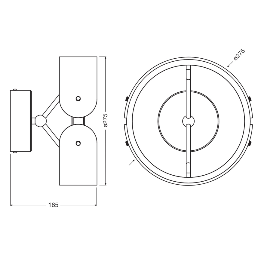 Osram - LED Wandleuchte DECOR CURVE LED/20W/230V grau