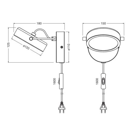 Osram - LED-Wandleuchte DECOR PUCK LED/11W/230V schwarz