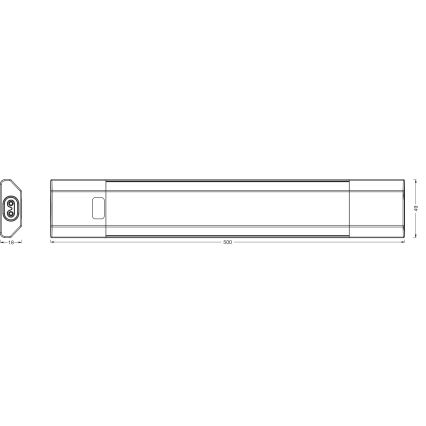 Osram - LED-dimmbare Unterbauleuchte mit Bewegungssensor LINEAR EDGE LED/8W/230V 3000/4000/6500K 50 cm weiß