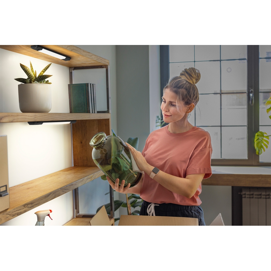 Osram - LINEAR EDGE LED Unterbauleuchte, dimmbar, mit Bewegungsmelder, 4W/230V, 3000/4000/6500K, 30 cm, schwarz