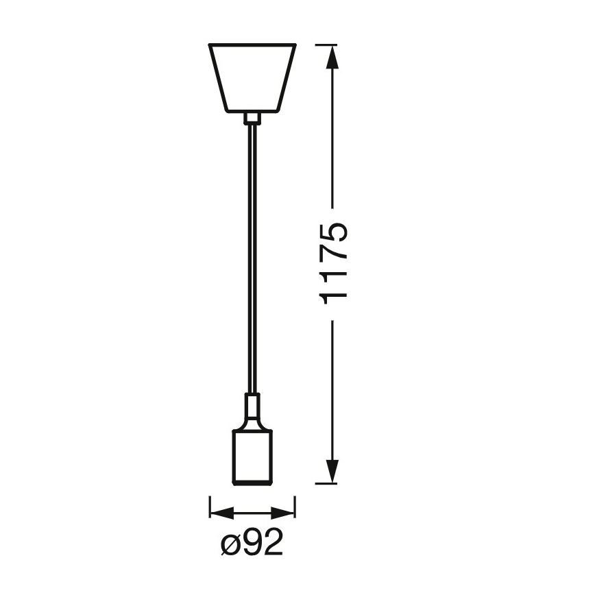 Osram - Netzkabel PENDULUM BELL 1xE27/15W/230V weiß