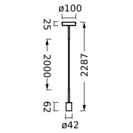 Osram - Netzkabel PENDULUM NEEDLE 1xE27/15W/230V beige