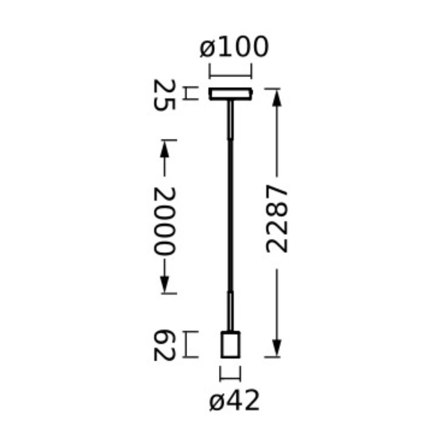 Osram - Netzkabel PENDULUM NEEDLE 1xE27/15W/230V beige