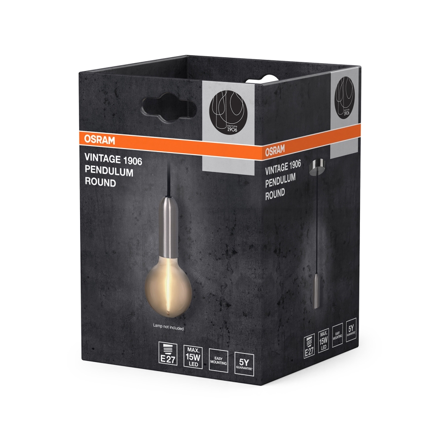 Osram - Netzkabel PENDULUM ROUND 1xE27/15W/230V glänzender Chrom