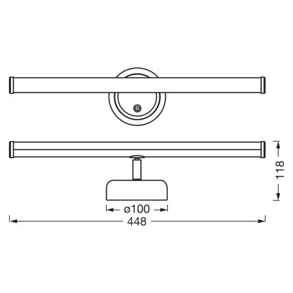 Osram - LED-dimmbare, wiederaufladbare Touch-Wandleuchte NIGHTLUX LED/1,8W/5V schwarz