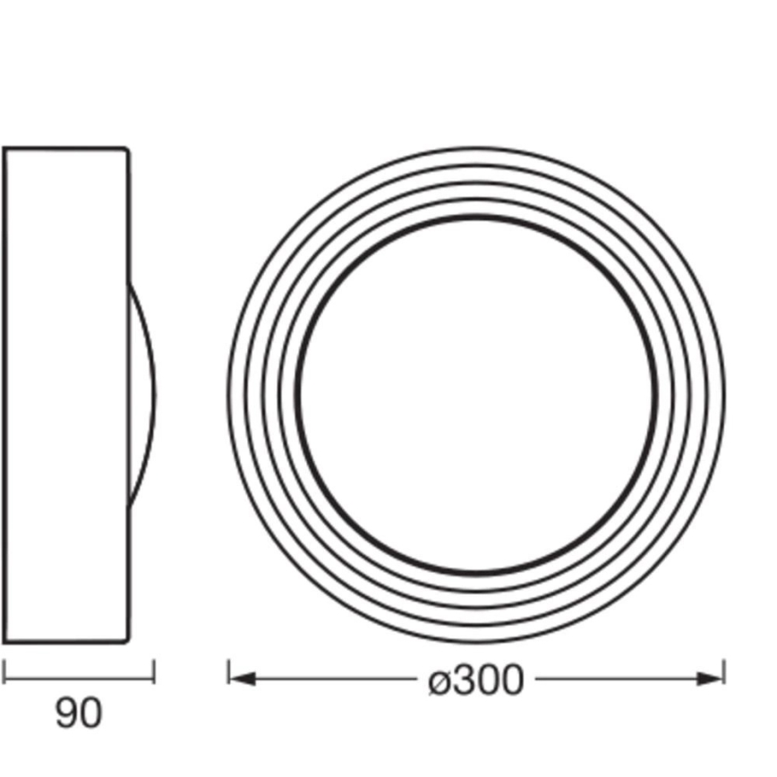 Osram - LED-dimmbare Deckenleuchte ORBIS CONCRETE LED/13W/230V Ø 30 cm braun/Beton