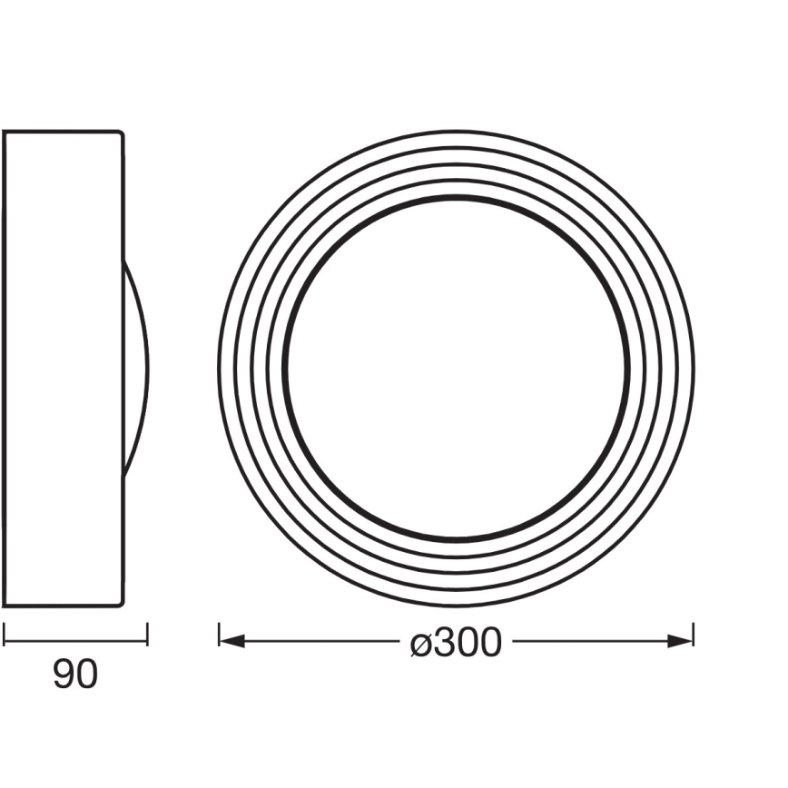 Osram - LED-dimmbare Deckenleuchte ORBIS CONCRETE LED/13W/230V Ø 30 cm grau/Beton