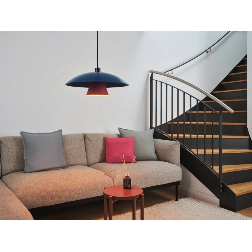 Osram - Pendelleuchte an Kabel DECOR FLYING MUSHROOM 1xE27/25W/230V Ø 50 cm blau