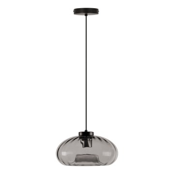 Osram - Pendelleuchte mit Kabelaufhängung DECOR SMOKE 1xE27/12W/230V Ø 28 cm schwarz/rauchgrau