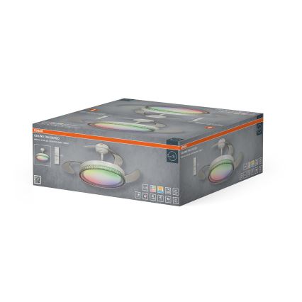Osram - LED RGB dimmbare Deckenleuchte mit Ventilator CIERZO LED/35W/230V 3000-6500K + Fernbedienung