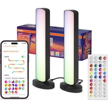 Osram - SET 2x dimmbare RGBW-LED-Tischlampe MOOD LIGHT LED/4W/230V 2700-6500K Wi-Fi + Fernbedienung