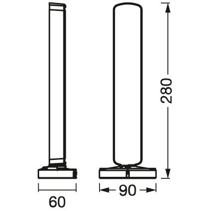 Osram - SET 2x dimmbare RGBW-LED-Tischlampe MOOD LIGHT LED/4W/230V 2700-6500K Wi-Fi + Fernbedienung