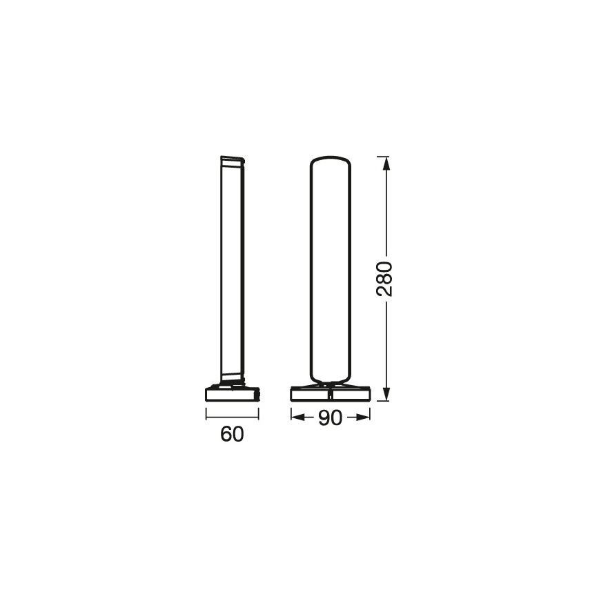 Osram - SET 2x dimmbare RGBW-LED-Tischlampe MOOD LIGHT LED/4W/230V 2700-6500K Wi-Fi + Fernbedienung