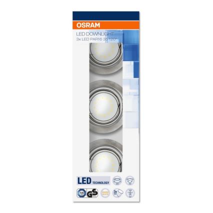 Osram - SET 3x LED Einbauleuchte 3xGU10/3W/230V