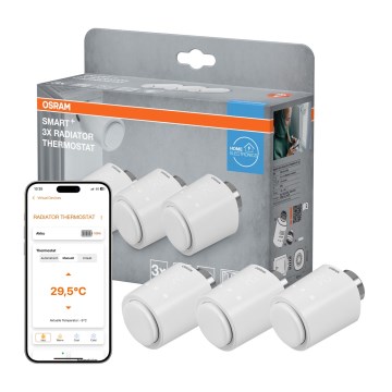 Osram - SET 3x SMART+ Thermostatkopf (je 3x AA), WLAN