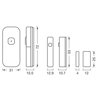 Osram - SMART+ Kontaktsensor 3,7V Wi-Fi 500 mAh