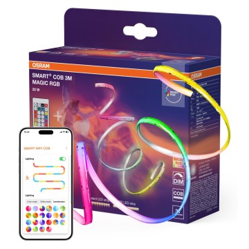 Osram - SMART+ MAGIC LED-RGB-Dimmstreifen, 3 m, 22 W/230 V, Wi‑Fi + Fernbedienung