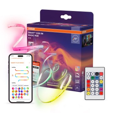 Osram - SMART+ MAGIC LED-RGB-Streifen, dimmbar, 5m, LED/35W/230V, Wi‑Fi + Fernbedienung