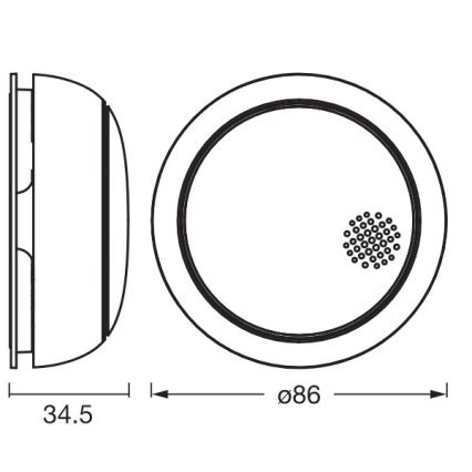 Osram - SMART+ Rauchmelder 3V Wi-Fi 1400 mAh