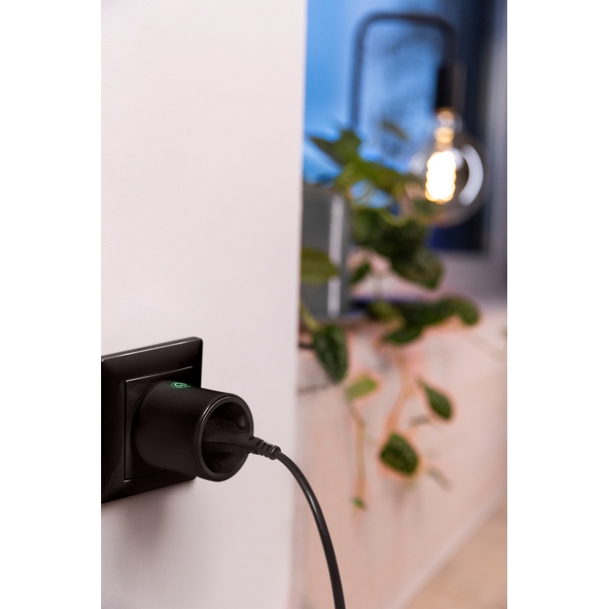Osram - Smart-Steckdose SMART+ MATTER SCHUKO 2300W/230V/10A Wi-Fi schwarz