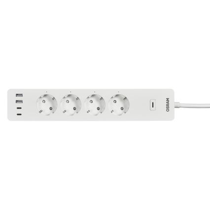 Osram - SMART+ Steckdosenleiste 4-fach (Typ F) + 2× USB-A + 2× USB-C, Wi-Fi