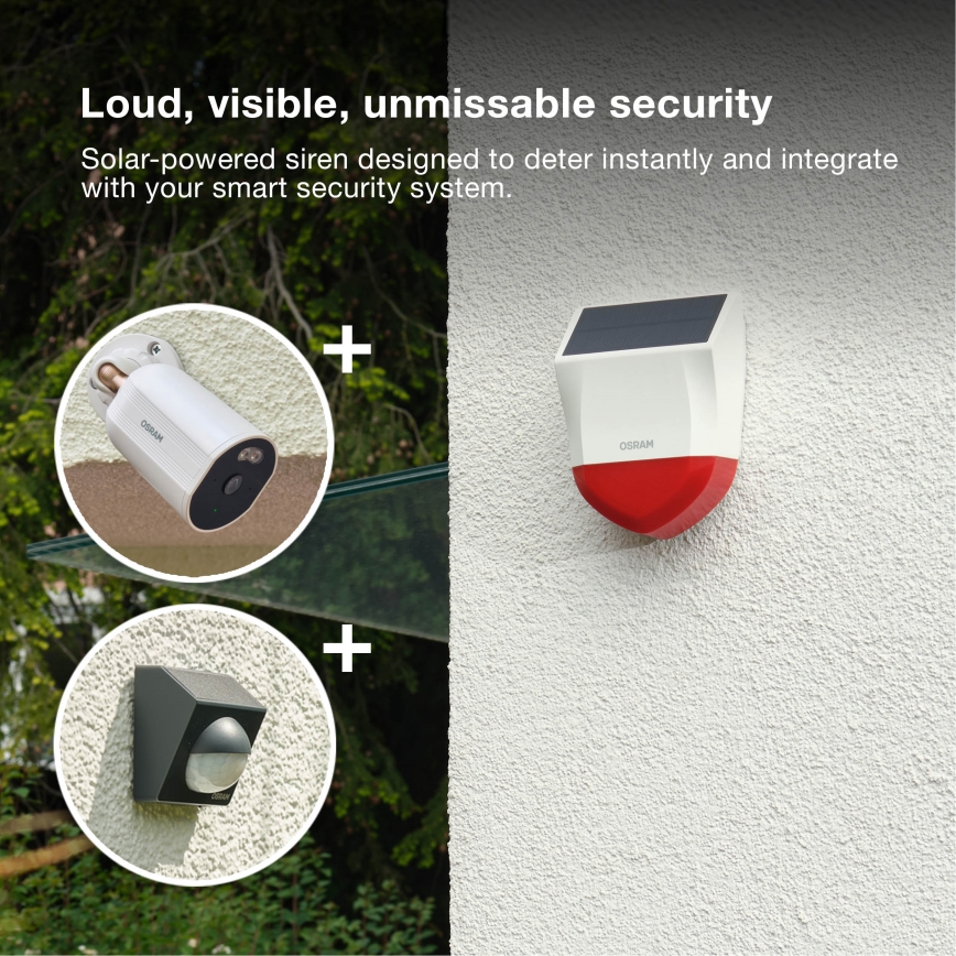 Osram - Solar-Außenalarm SMART+ 5V IP65 Wi-Fi