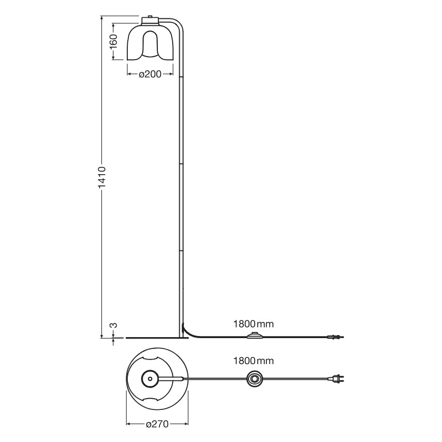 Osram - Stehlampe DECOR COROLLE 1xE27/15W/230V orange