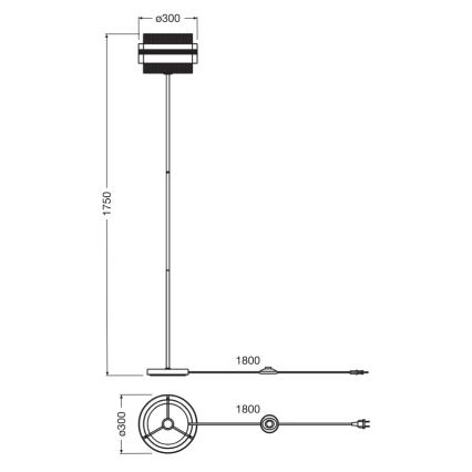Osram - Stehleuchte DECOR HORNET 1xE27/10W/230V schwarz/gold