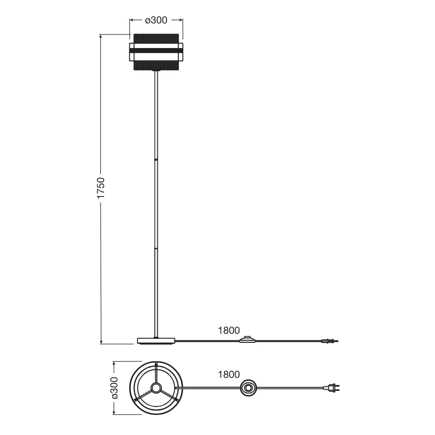 Osram - Stehleuchte DECOR HORNET 1xE27/10W/230V schwarz/gold