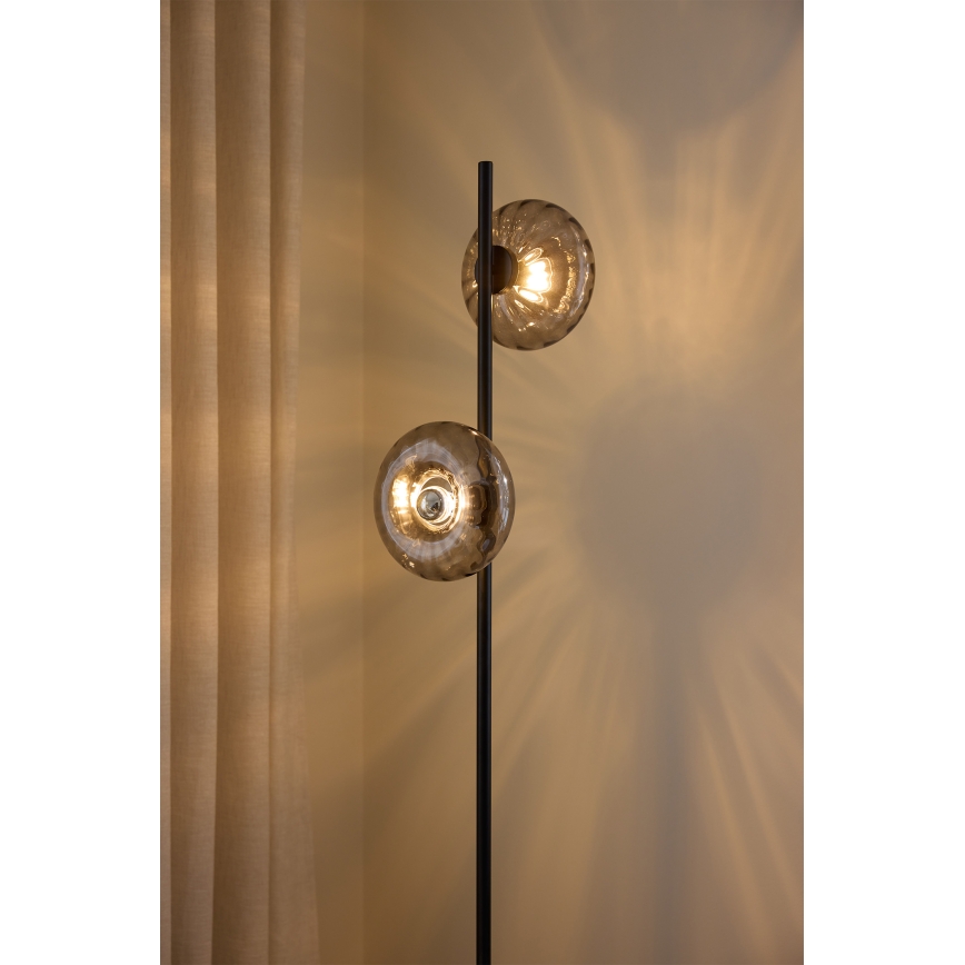 Osram - Stehleuchte DECOR SMOKE 2xE14/12W/230V schwarz/rauchgrau