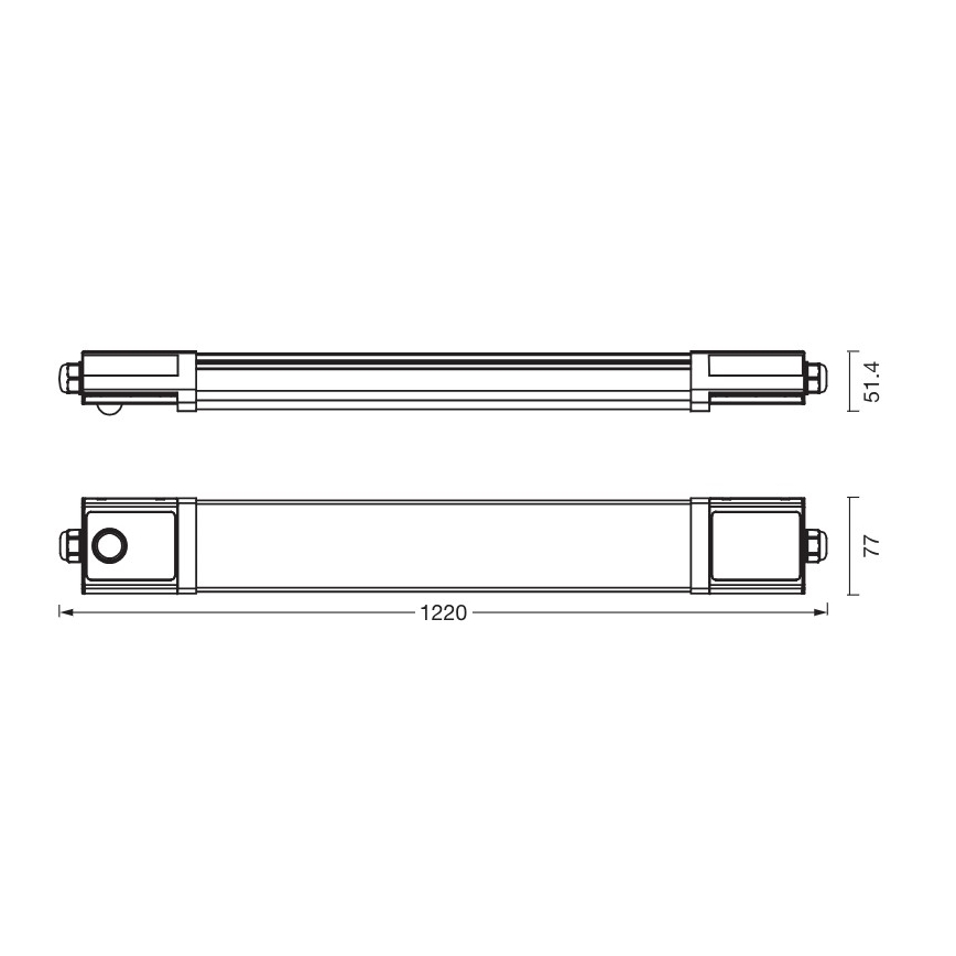 Osram - technische LED-Röhrenleuchte mit Dämmerungs- und Bewegungsmelder SUBMARINE LED/36W/230V 122 cm IP65