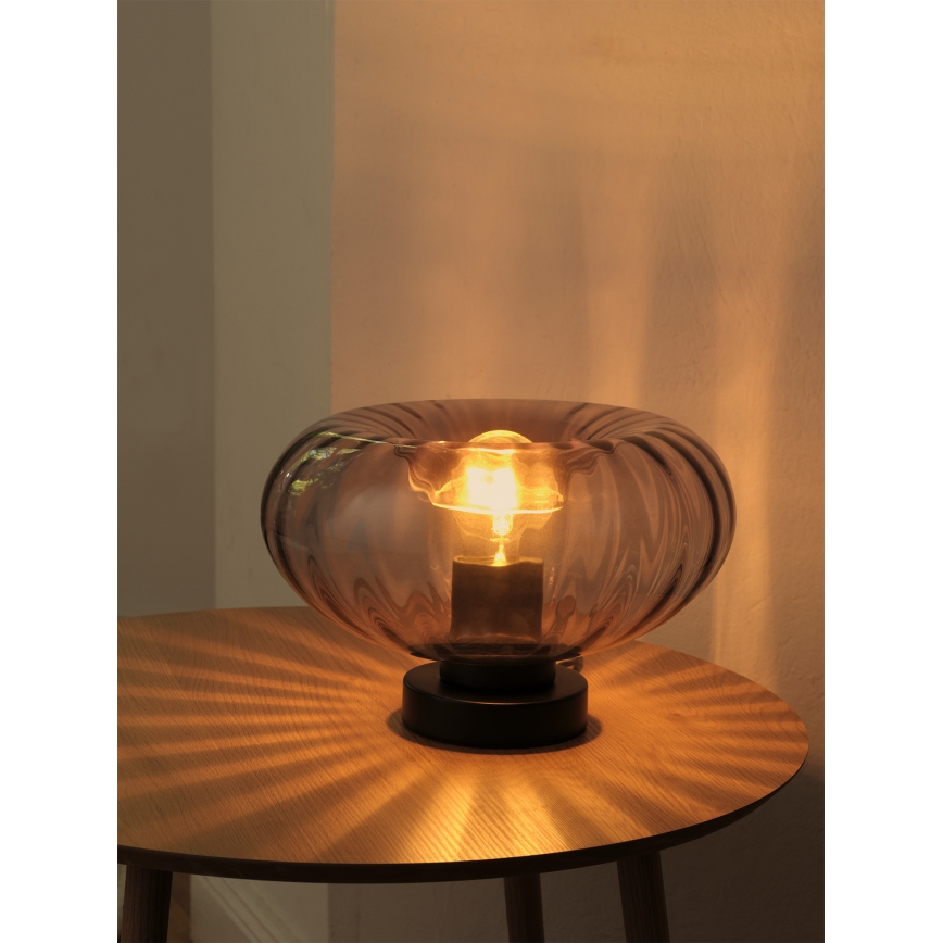 Osram - Tischlampe DECOR SMOKE 1xE27/12W/230V schwarz/rauchgrau