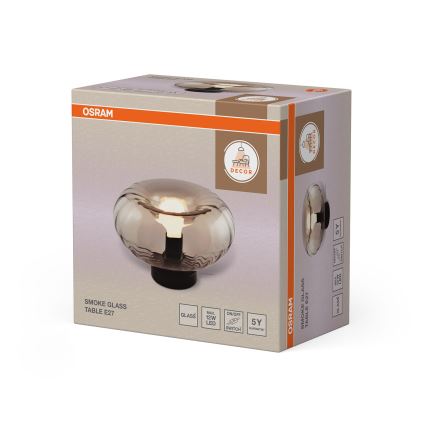 Osram - Tischlampe DECOR SMOKE 1xE27/12W/230V schwarz/rauchgrau