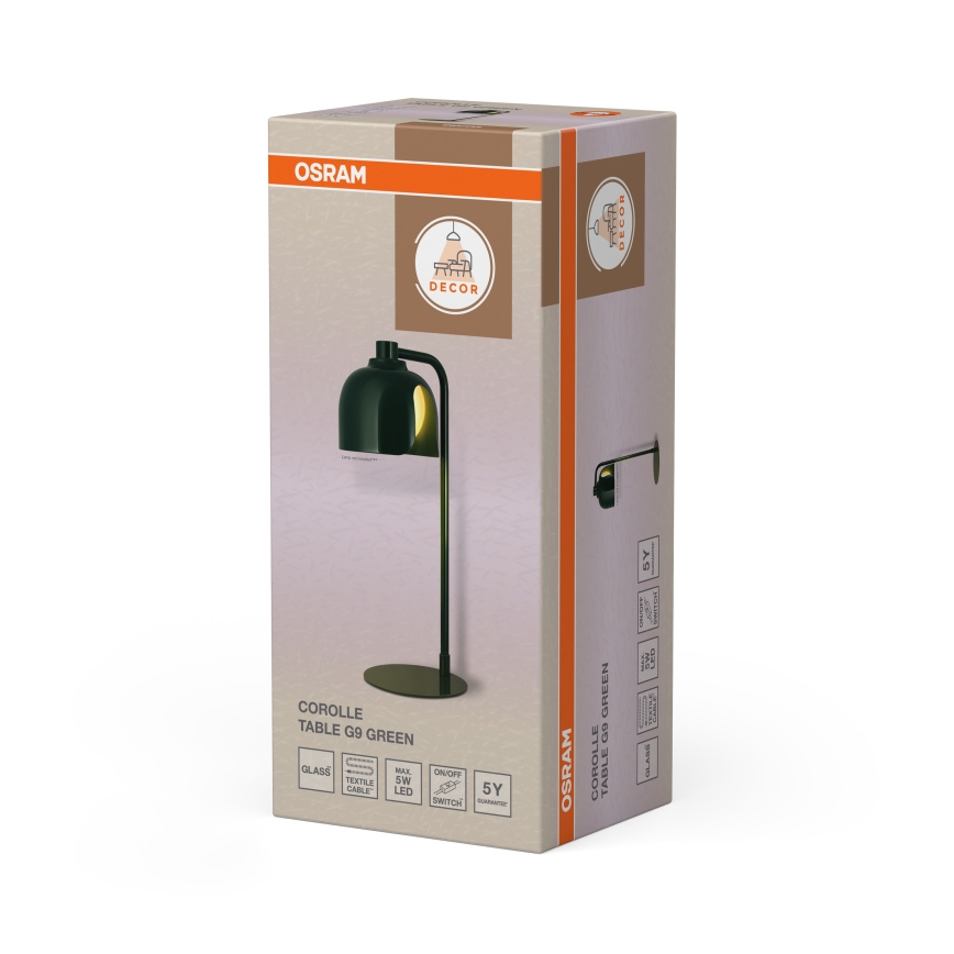 Osram - Tischleuchte DECOR COROLLE 1xG9/20W/230V grün