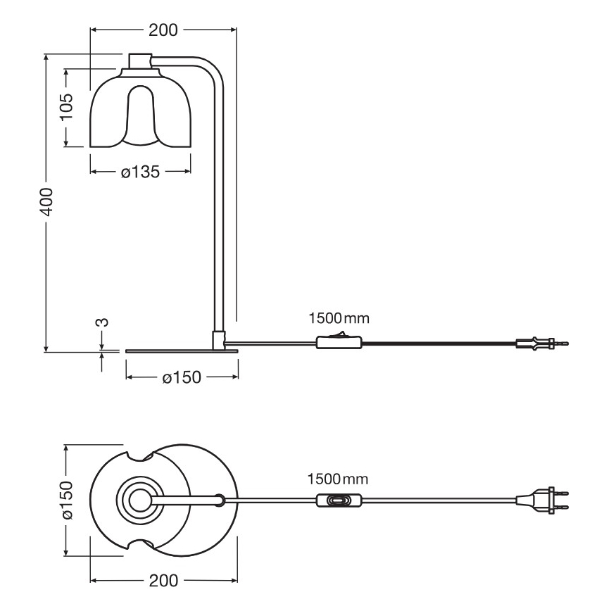 Osram - Tischleuchte DECOR COROLLE 1xG9/20W/230V rot