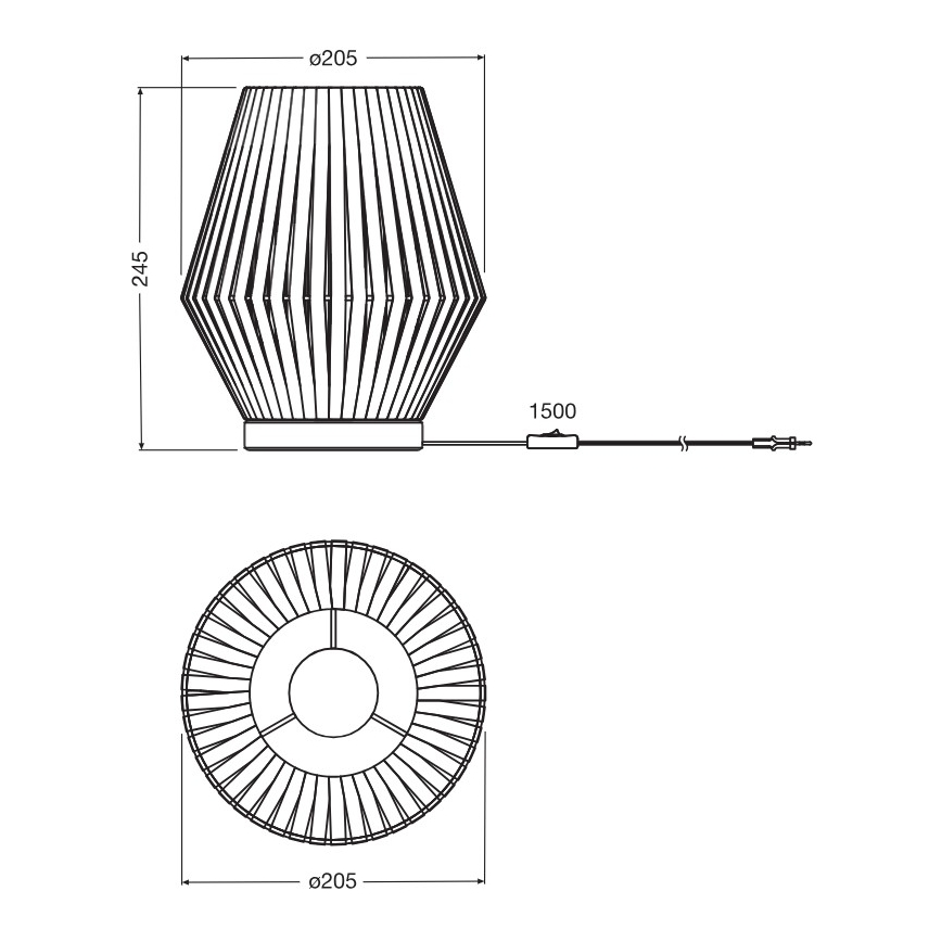 Osram - Tischleuchte DECOR STRIPES 1xE14/5W/230V beige