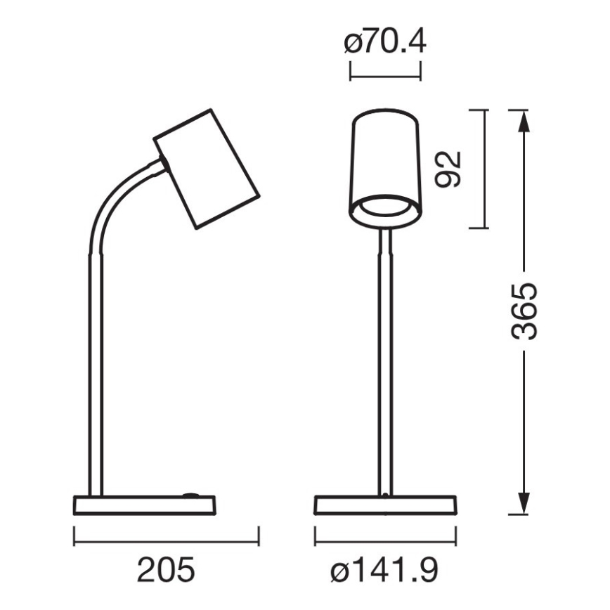 Osram - Tischleuchte DESK LINE 1xGU10/9W/230V grau