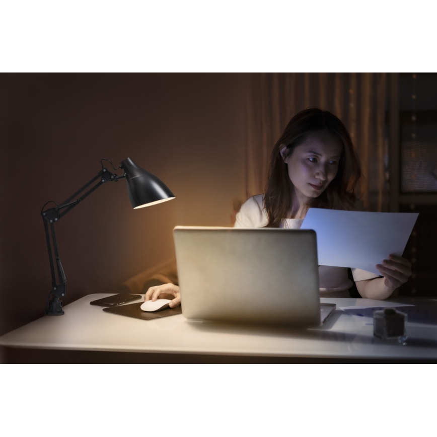 Osram - Tischleuchte mit Klemme DESK LINE 1xE27/11W/230V schwarz