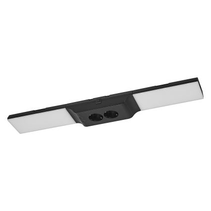 Osram - Dimmbare LED-Unterbauleuchte mit Steckdosen UNDERCABINET LED/10W/230V 3000K 54,8 cm schwarz