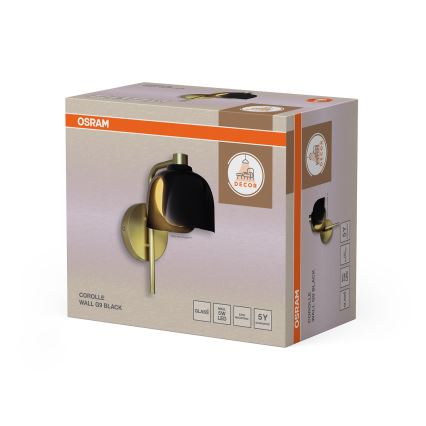 Osram - Wandleuchte DECOR COROLLE 1xG9/20W/230V schwarz/gold