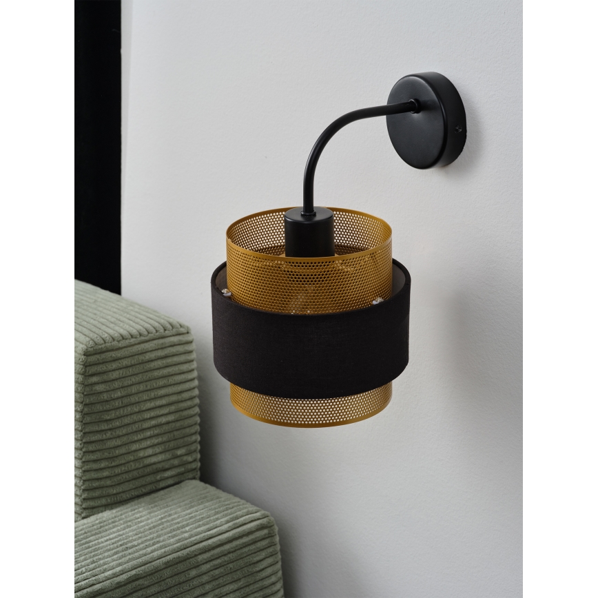 Osram - Wandleuchte DECOR HORNET 1xE27/10W/230V schwarz/gold