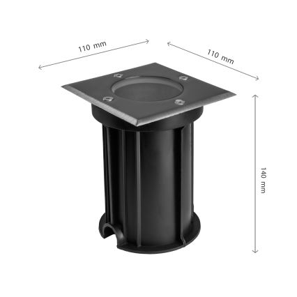 Outdoor-Einfahrtsleuchte LUKKA CONNECT 1xGU10/4W/230V IP67 matt Chrom eckig